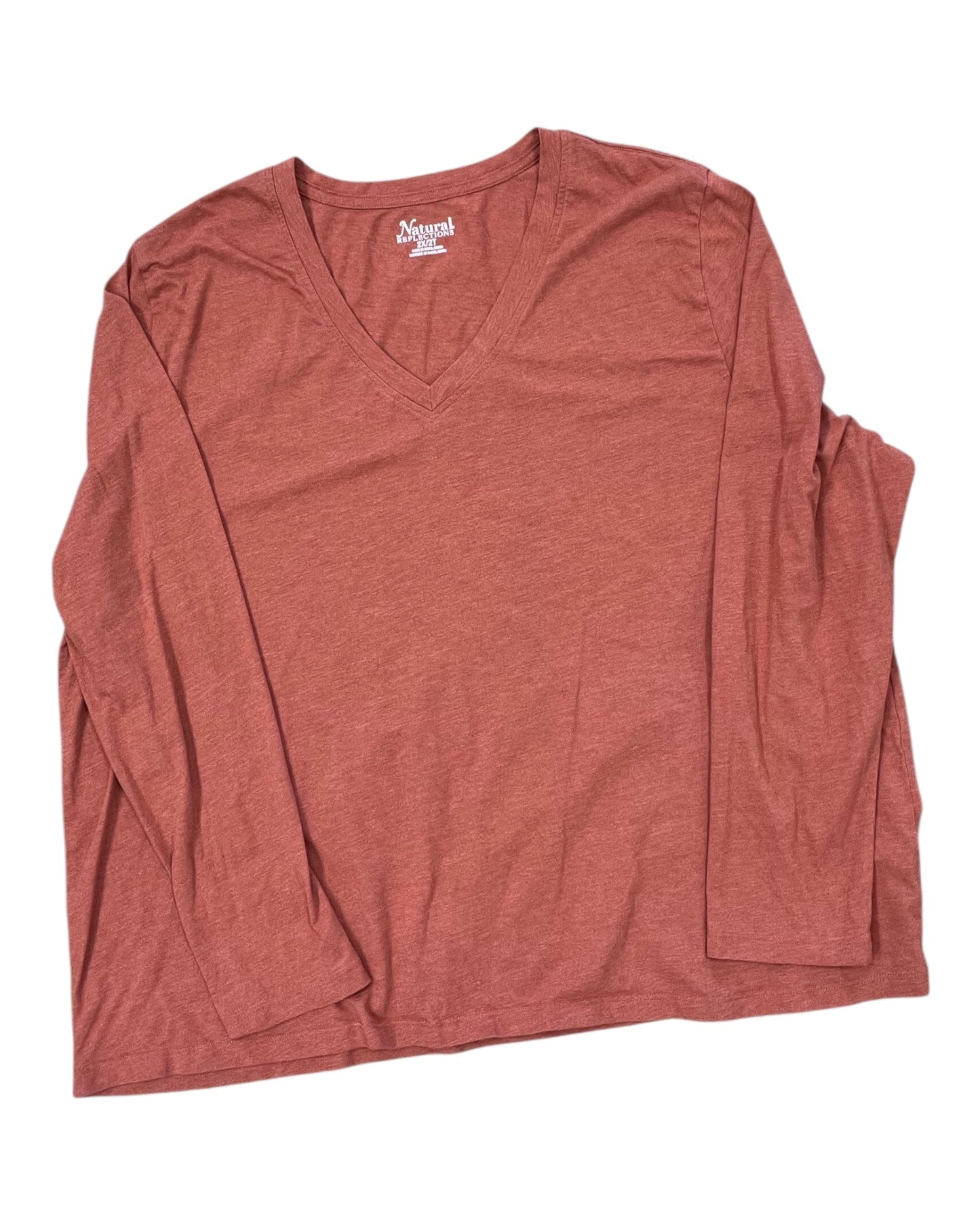 Top Ls Basic By Natural Reflections In Orange, Size:2X
