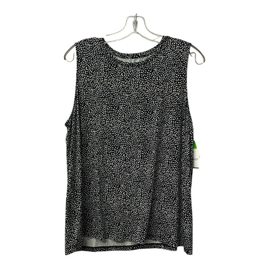 Top Sleeveless By Nine West In Black, Size:1X