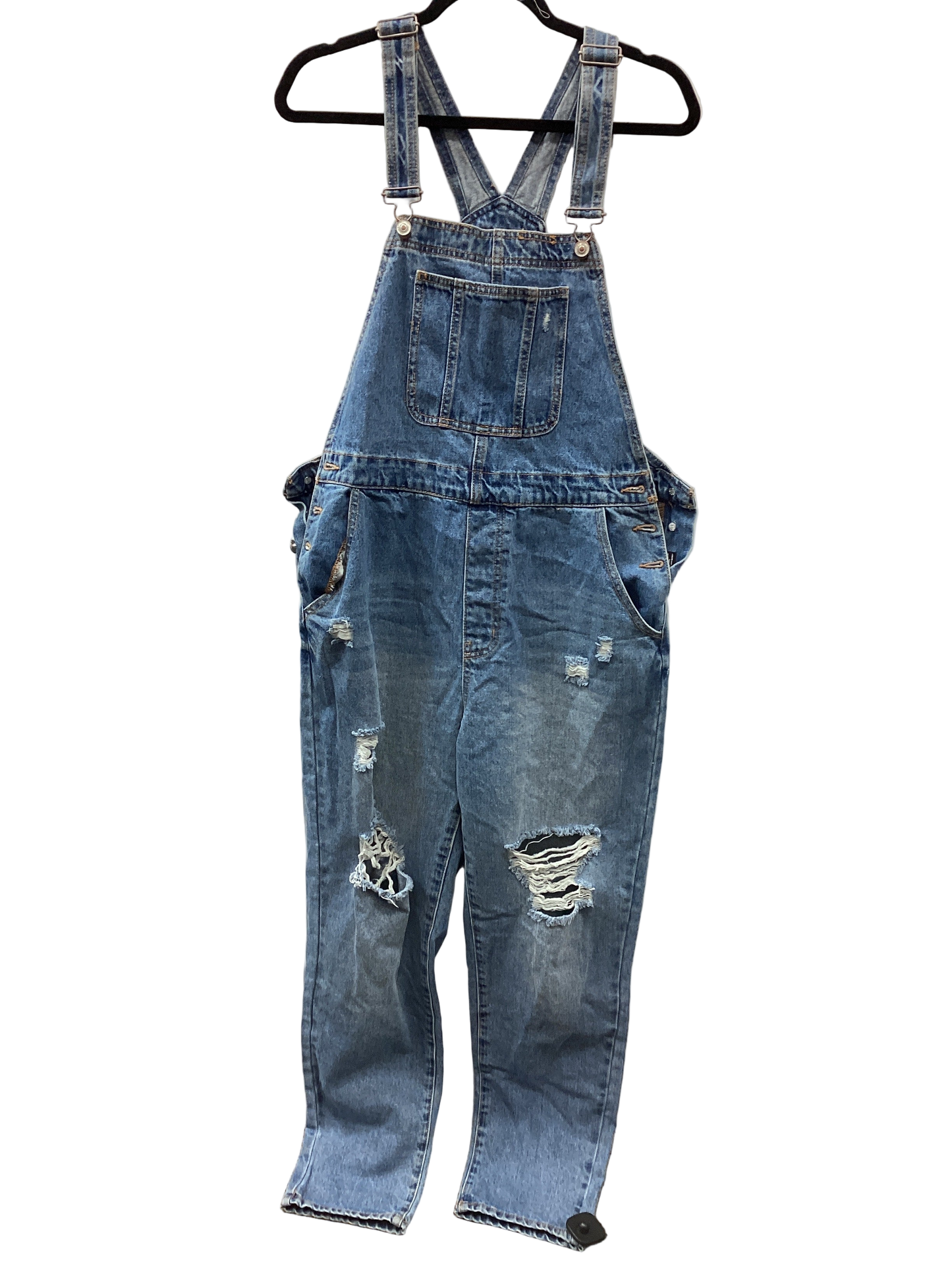 Overalls By Wax Jean In Blue Denim, Size:L