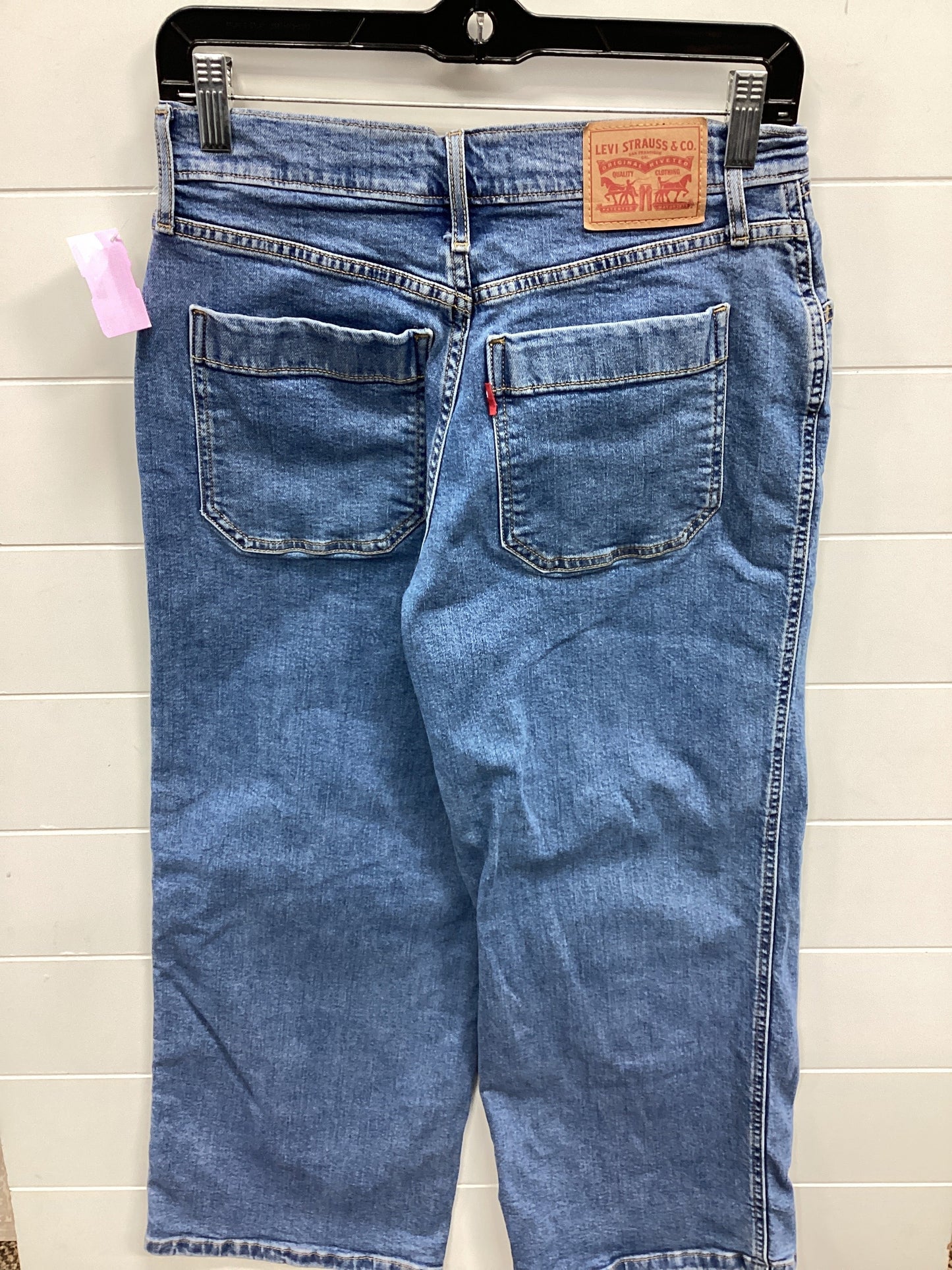 Jeans Straight By Levis In Blue Denim, Size:4