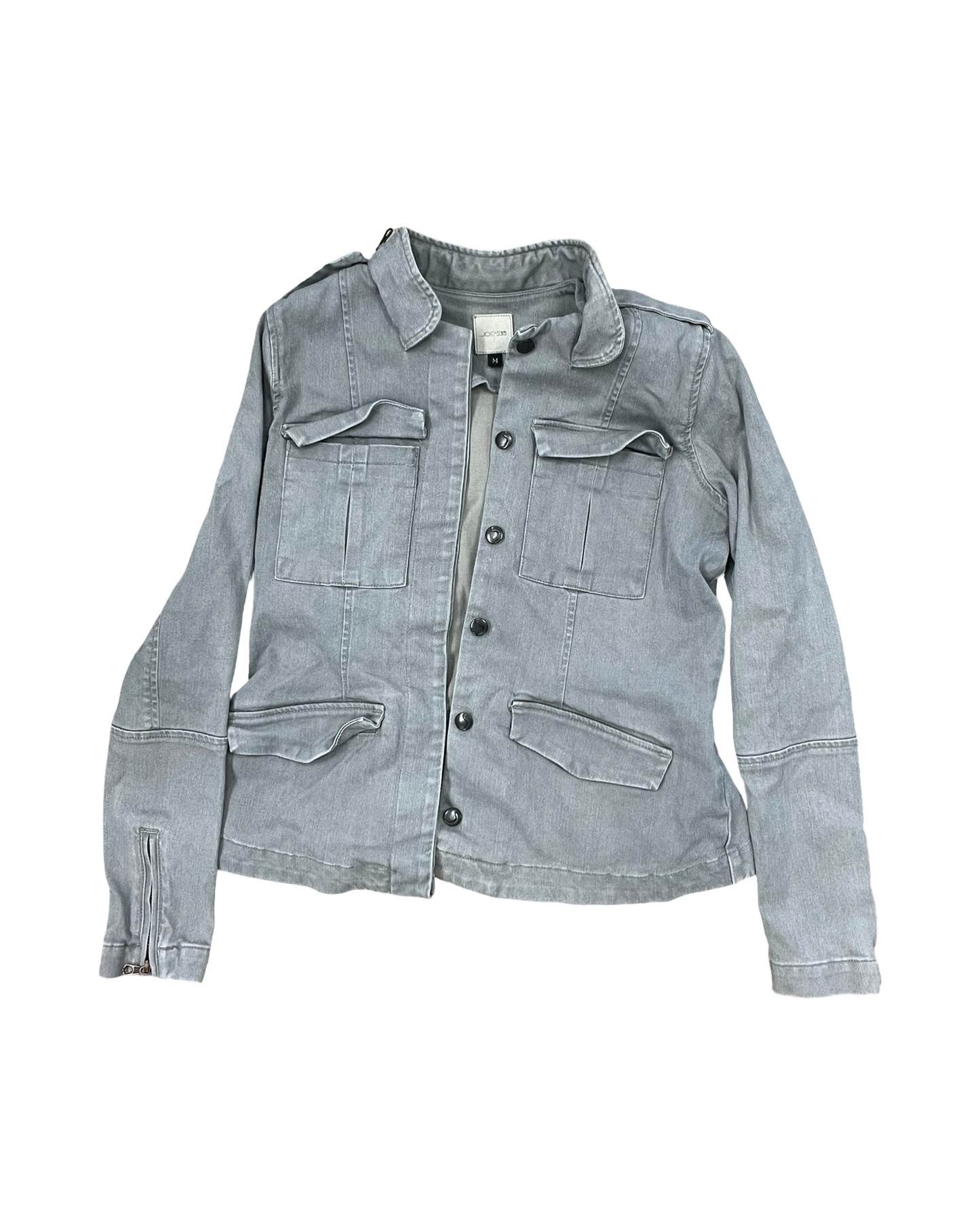 Jacket Denim By Joes Jeans In Grey Denim, Size:M