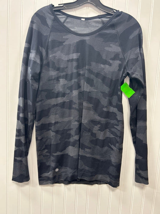 Athletic Top Ls Crewneck By Athleta In Black, Size:L