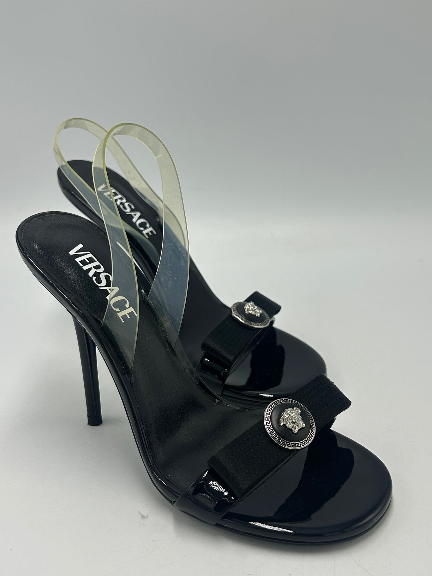 Versace Ribbon Slingbag Designer Luxury Shoes, Size: 7