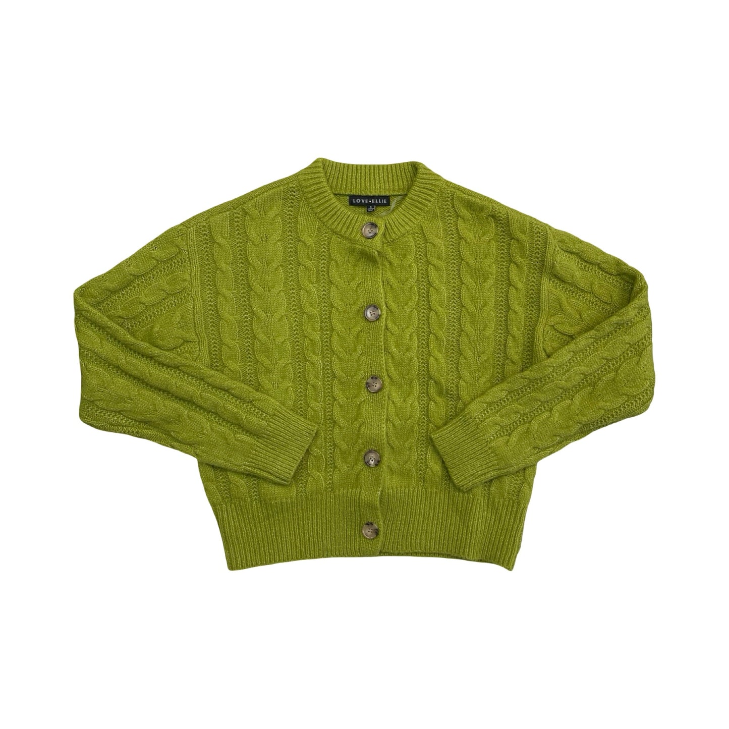 Sweater Cardigan By Love Ellie In Green, Size:S