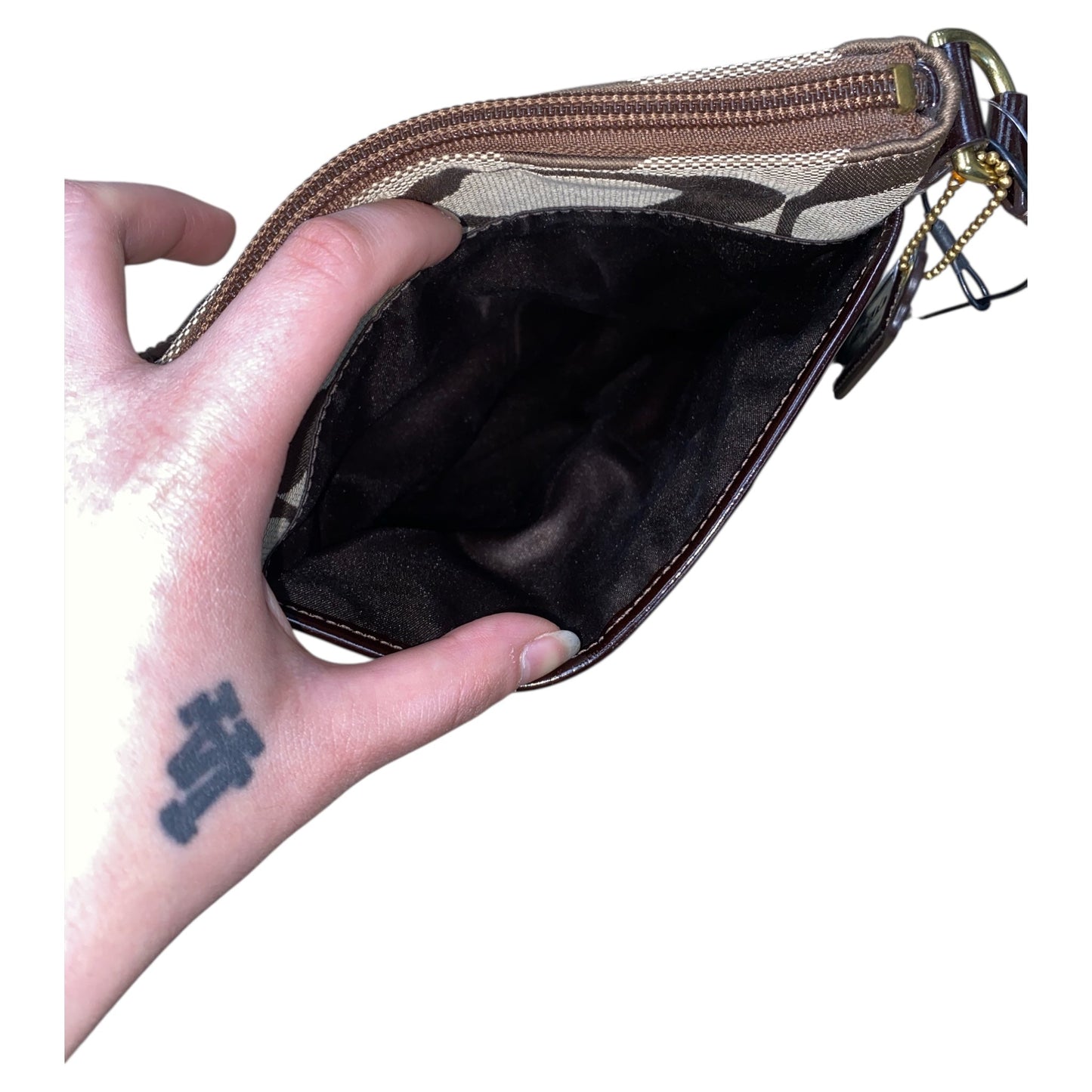 Handbag Designer By Coach In Brown, Size:Small