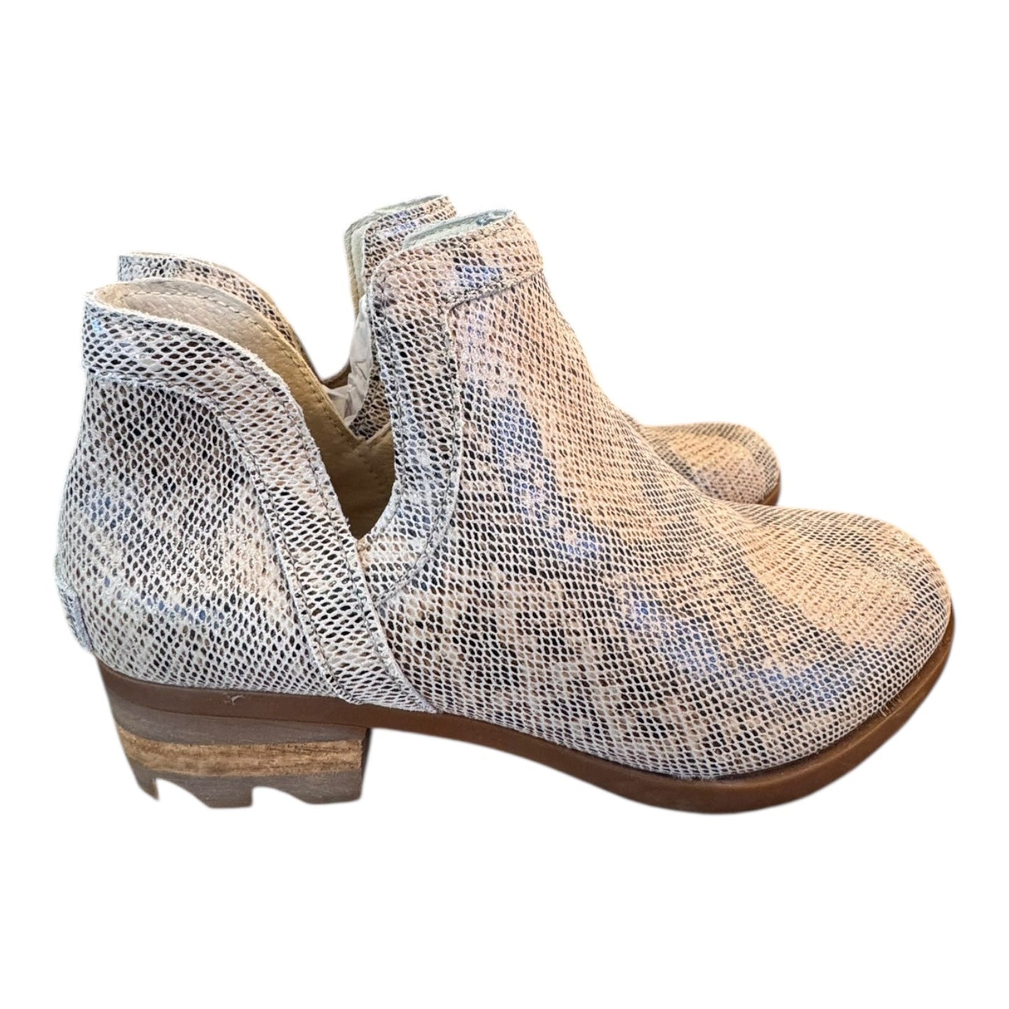 Boots Designer By Sorel In Snakeskin Print, Size:6.5