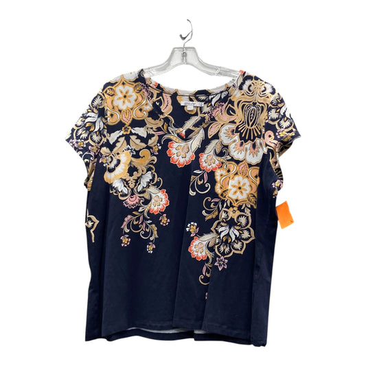 Top Ss Basic By Chicos In Blue, Size:Xl