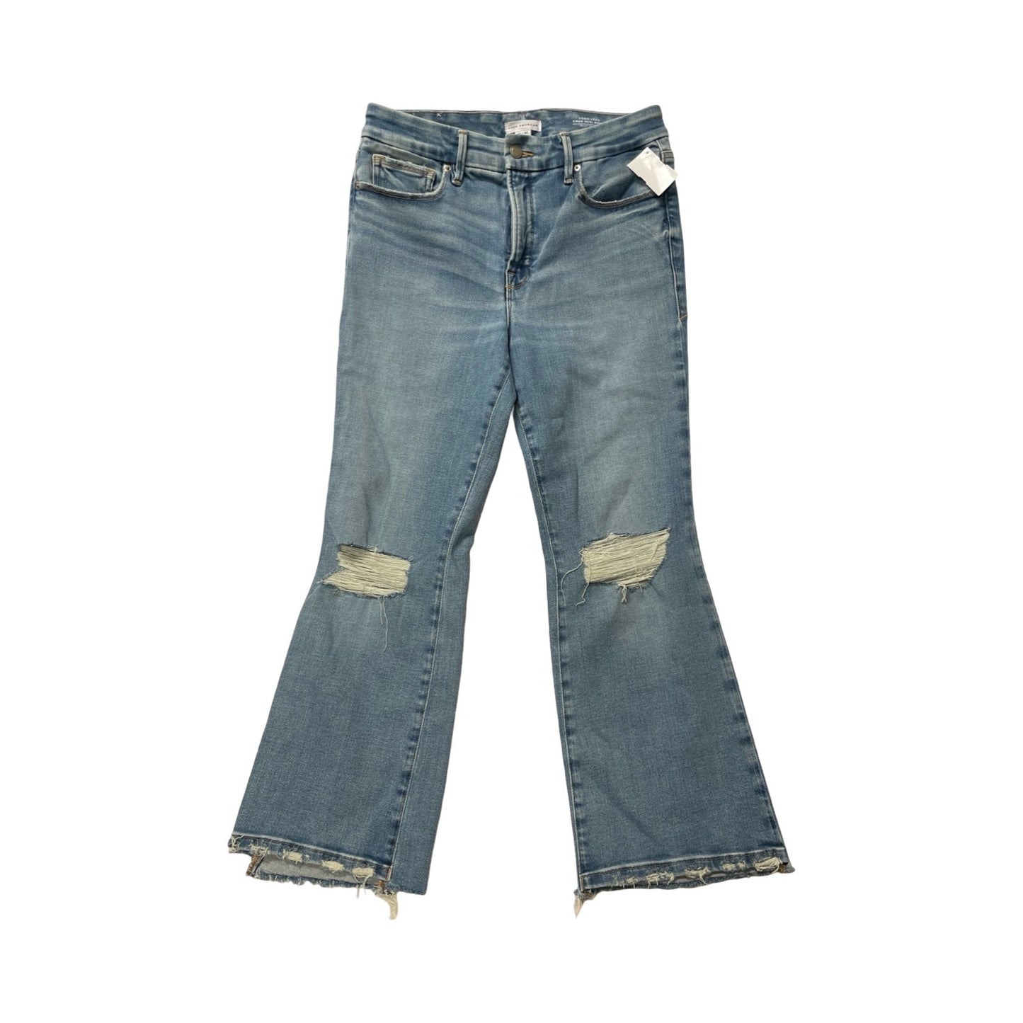 Jeans Flared By Good American In Blue Denim, Size:10