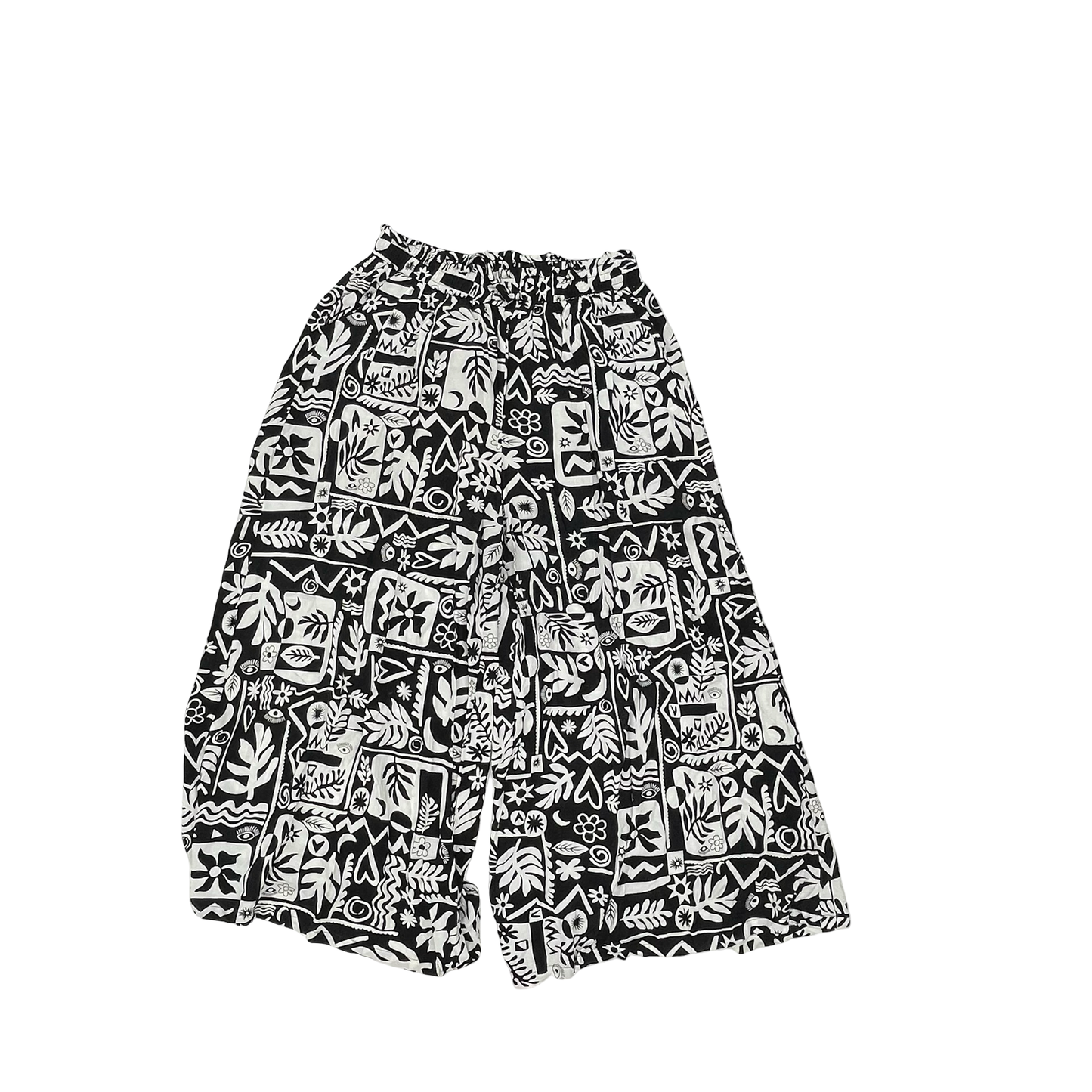 Pants Wide Leg By Dokotoo In Black & White, Size:Xl