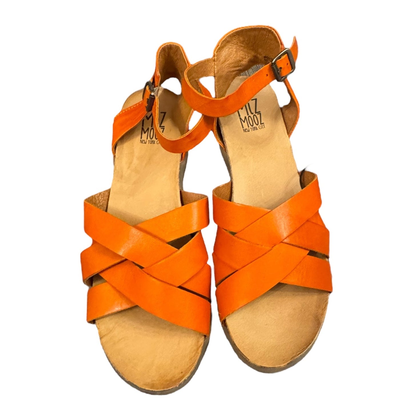 Sandals Flats By Miz Mooz In Orange, Size:8.5