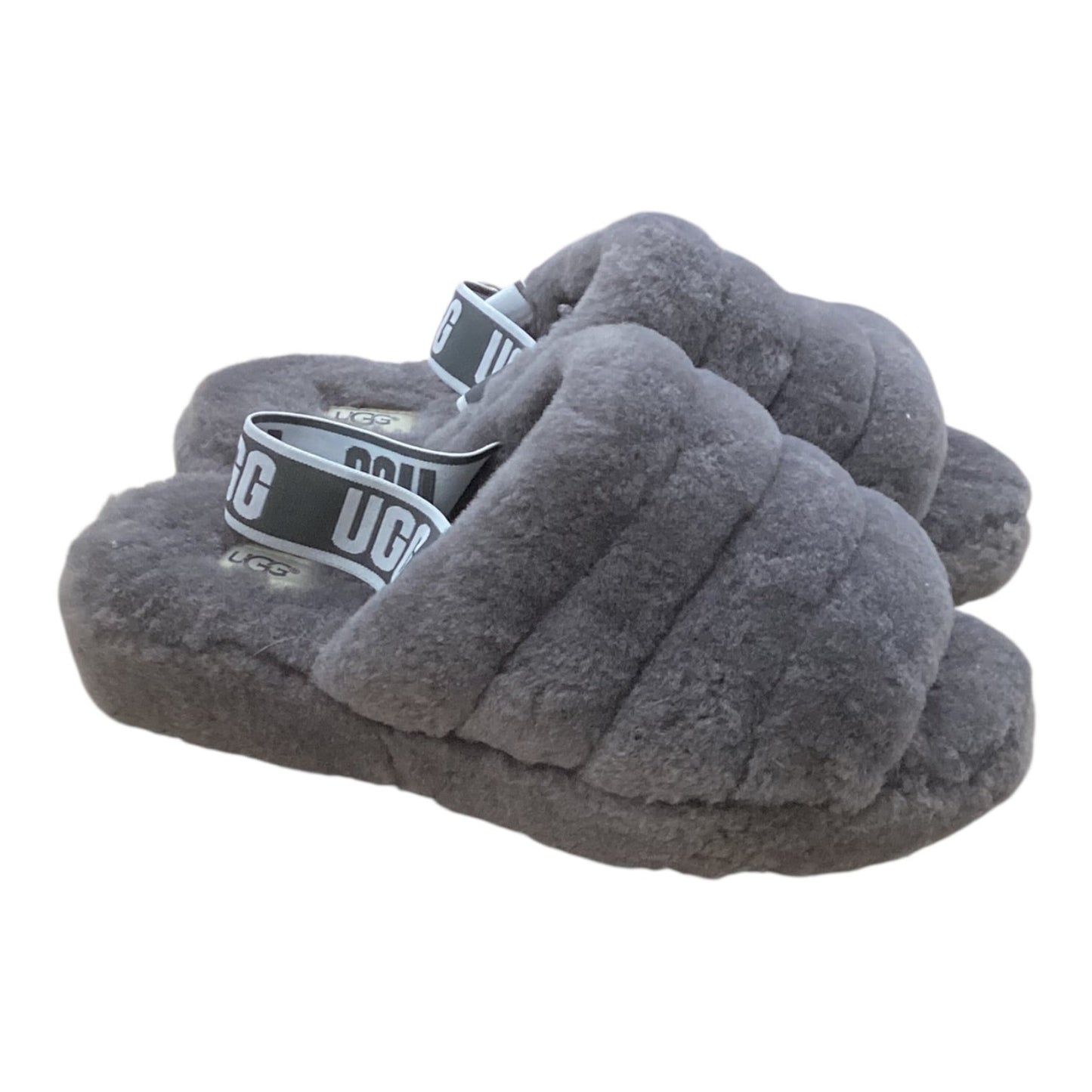 Slippers Designer By Ugg In Grey, Size:10