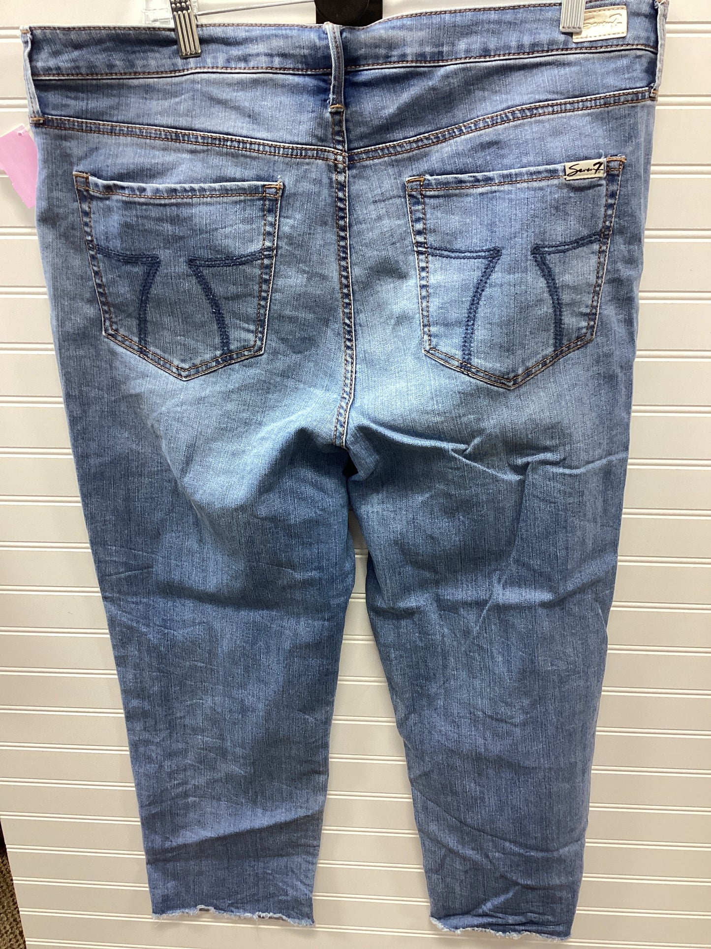 Jeans Straight By Seven 7 In Blue Denim, Size:16