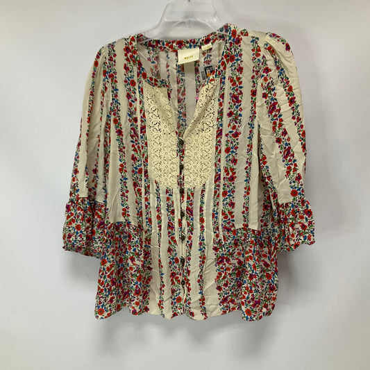 Top 3/4 Sleeve By Maeve In Floral Print, Size:12