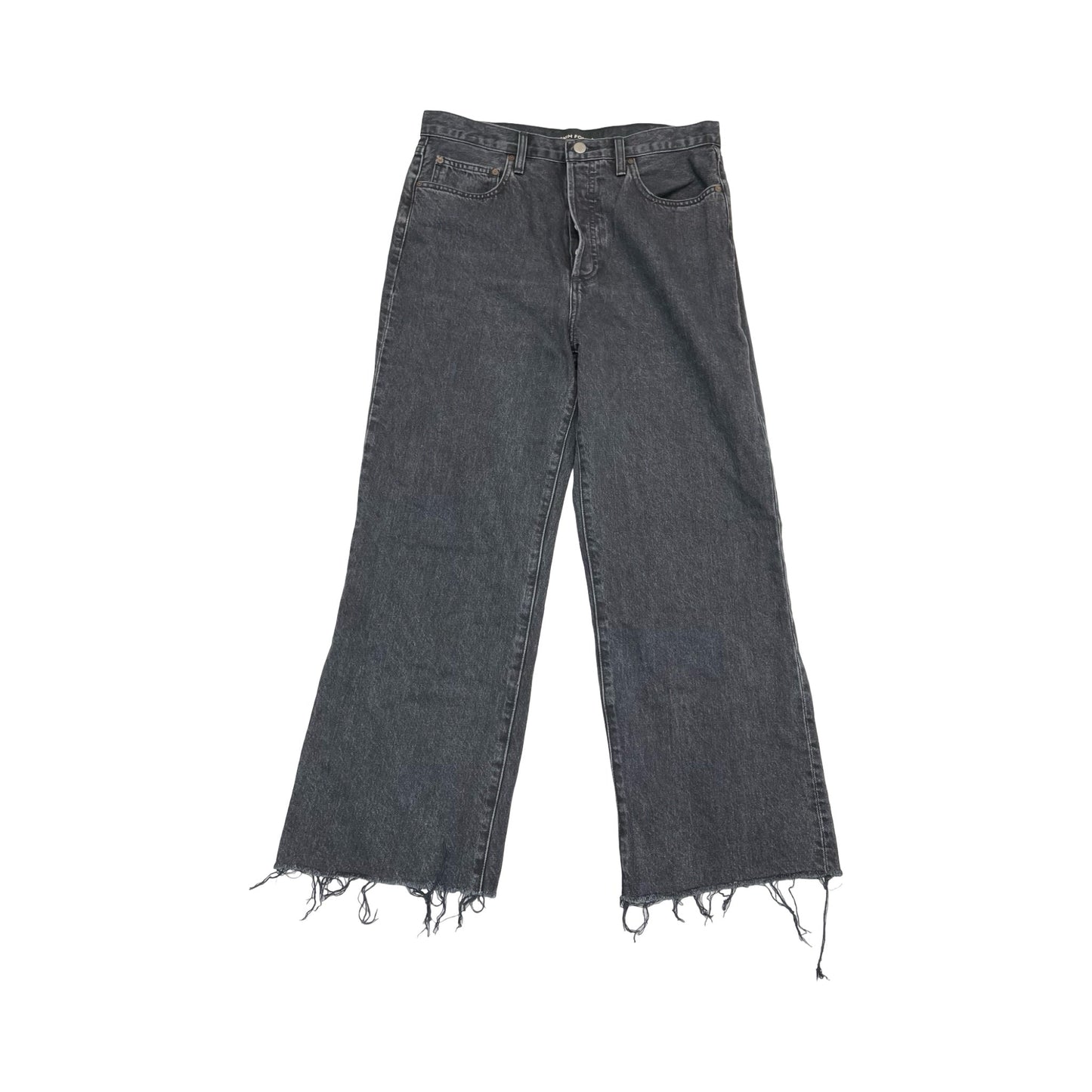 Jeans Straight By Denim Forum In Black Denim, Size:12