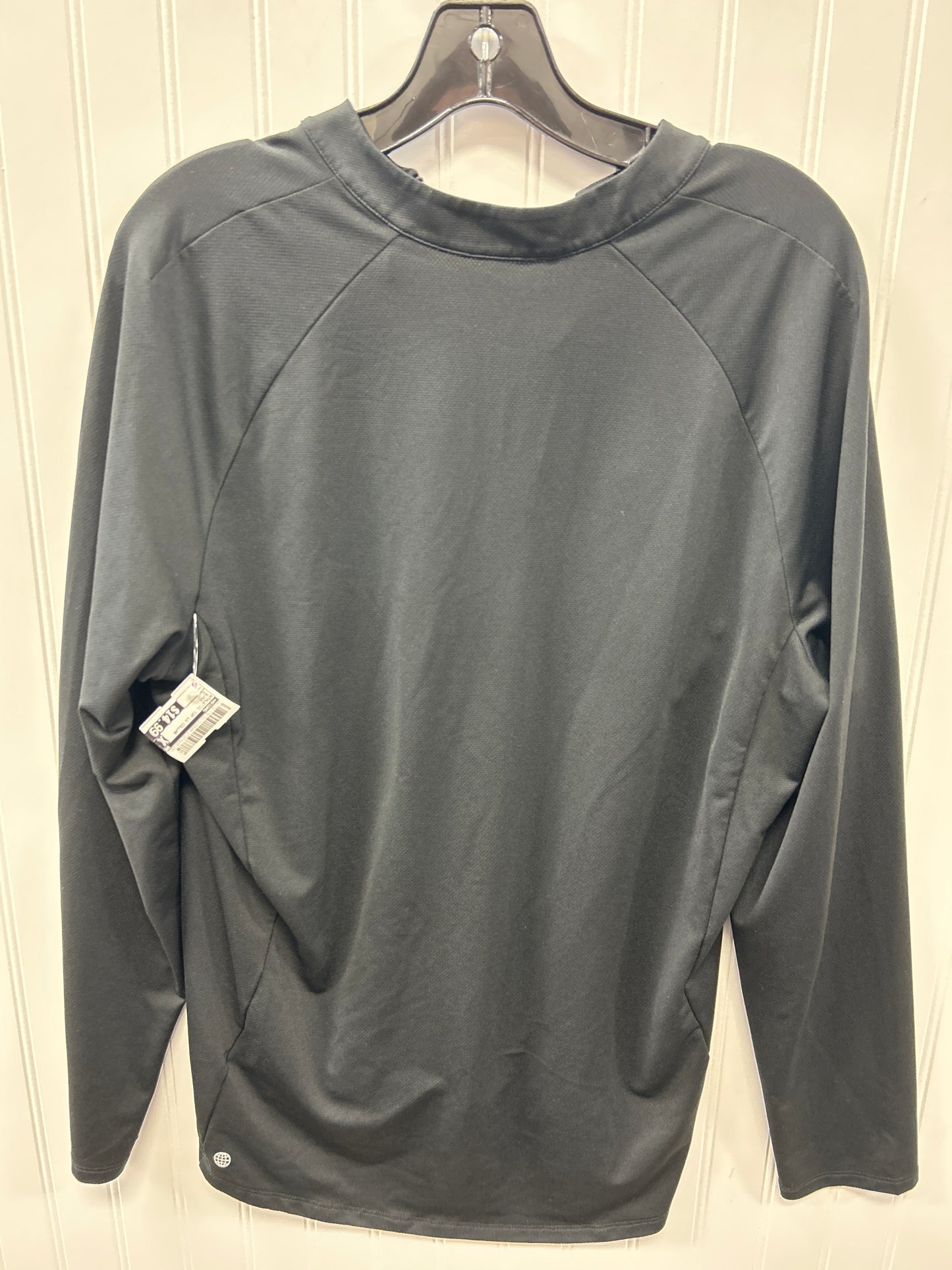 Athletic Top Ls Collar By Adidas In Black, Size:Xl