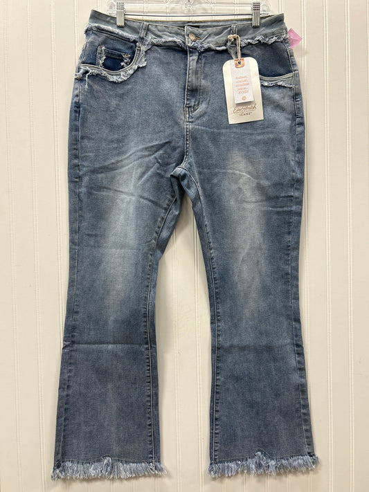 Jeans Flared By Coco And Carmen In Blue Denim, Size:Xl