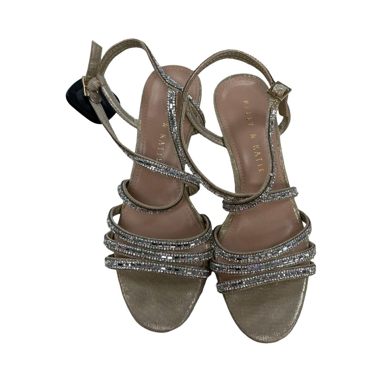 Sandals Heels Wedge By Kelly And Katie In Gold, Size:6