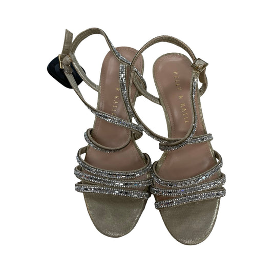 Sandals Heels Wedge By Kelly And Katie In Gold, Size:6
