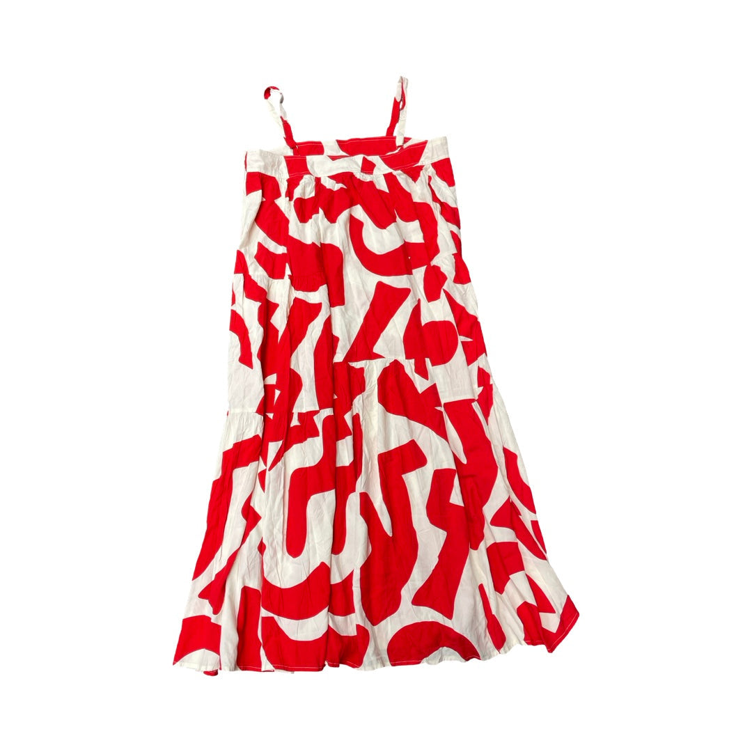 Dress Casual Maxi By Abel The Label In Red & Tan, Size:L