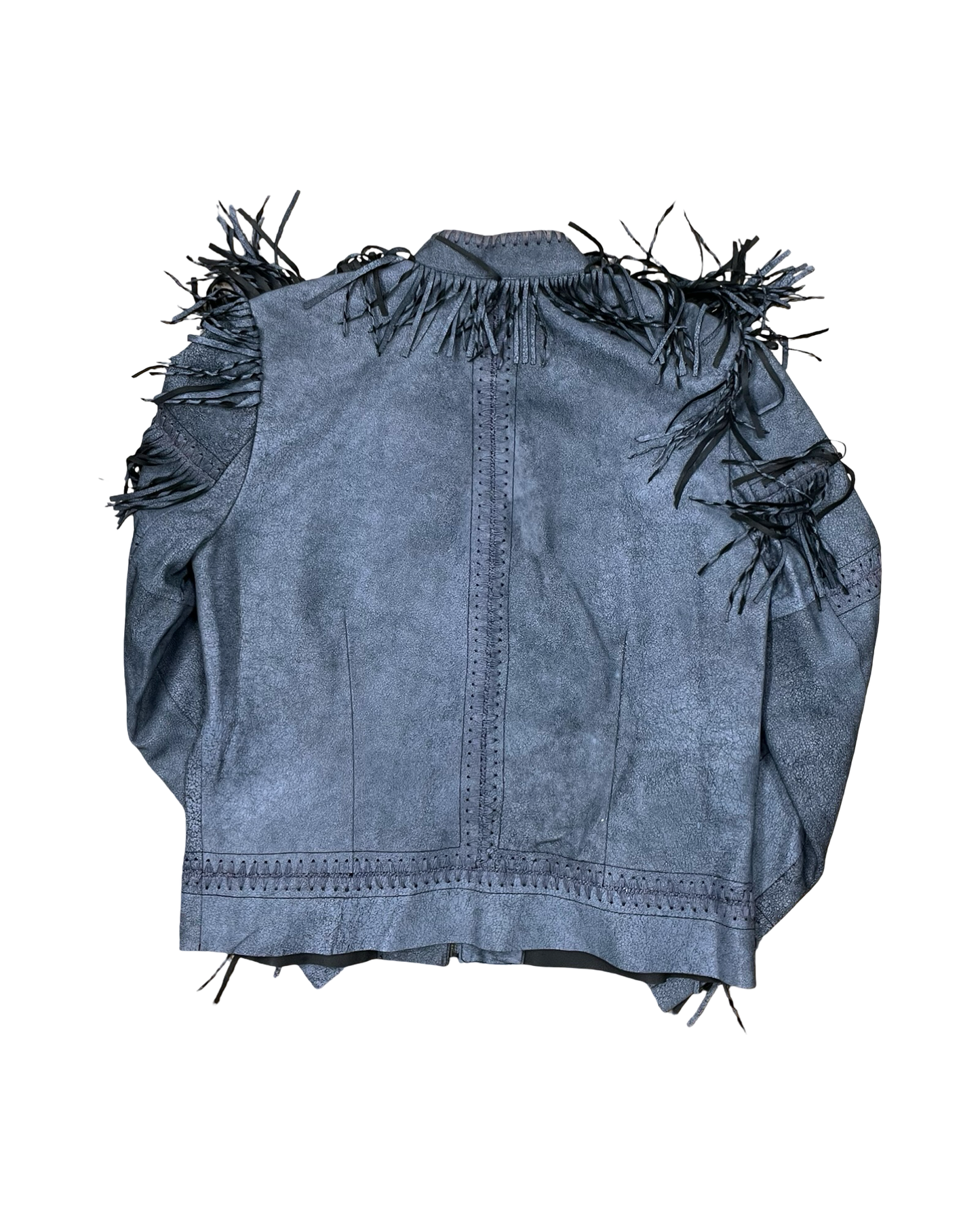 Jacket Leather By Double D Ranch In Blue, Size:L