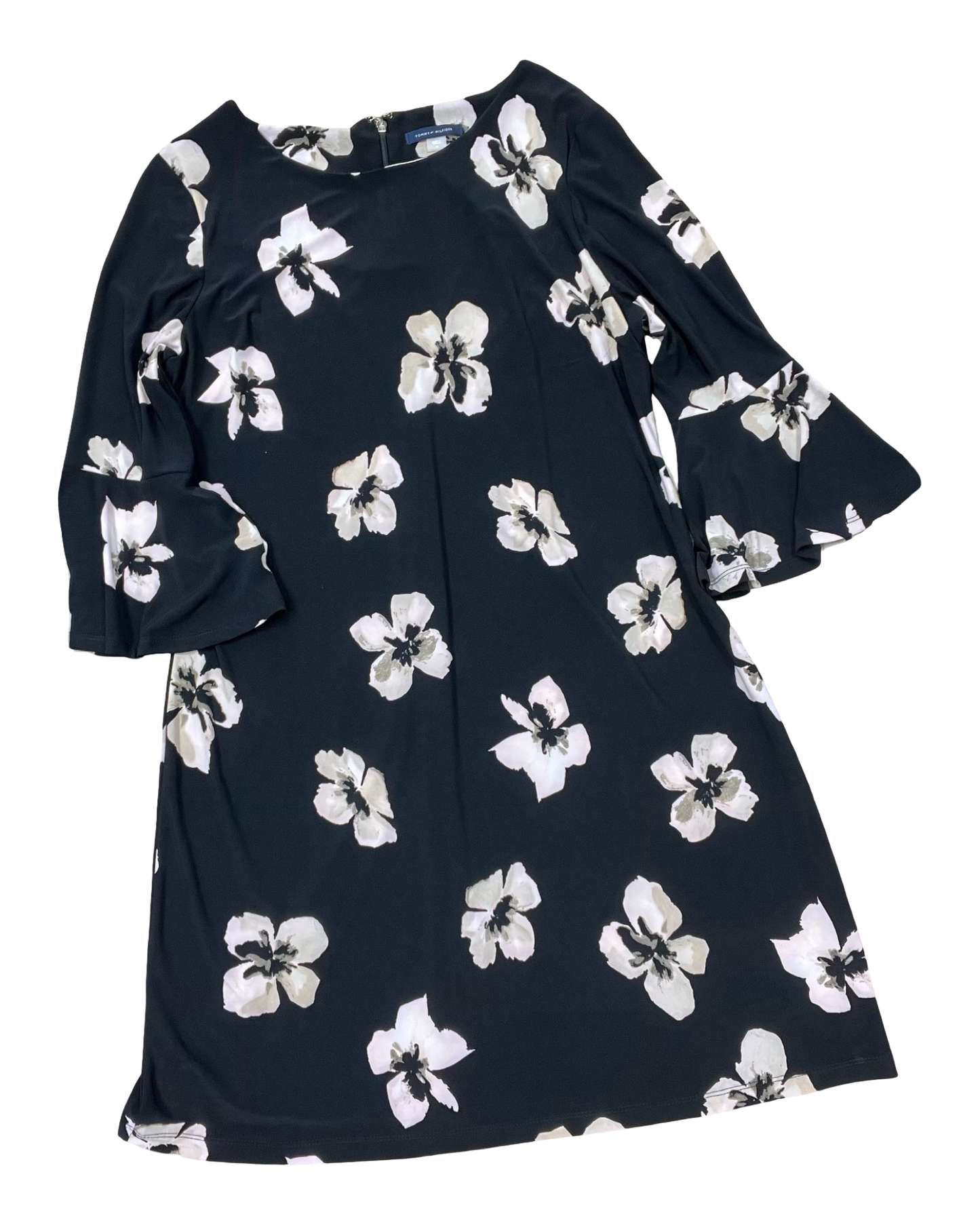 Dress Work By Tommy Hilfiger In Black & Cream, Size:L