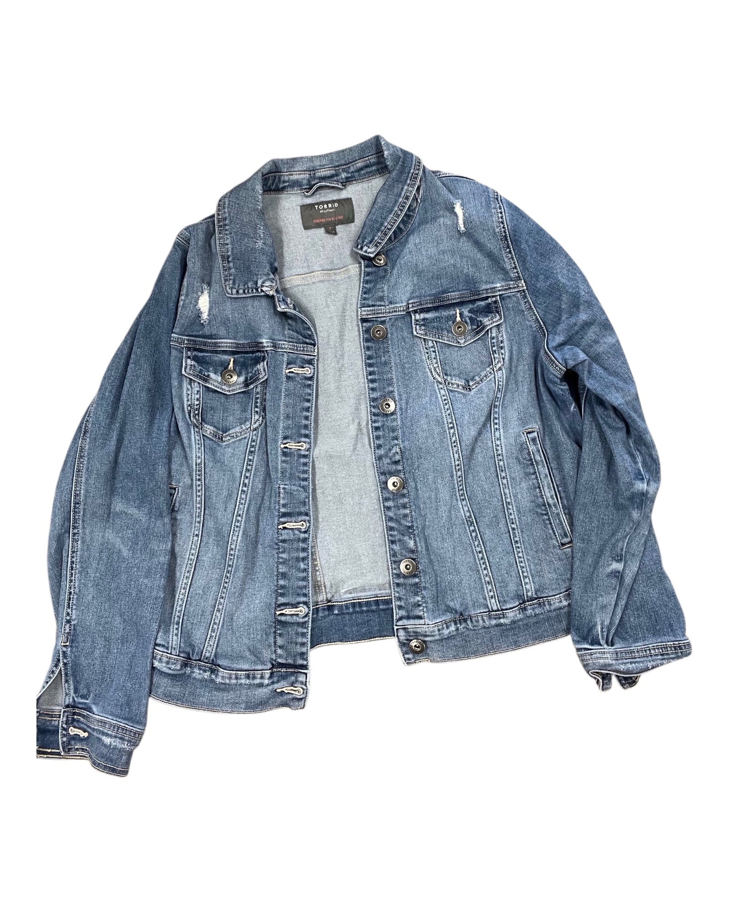 Jacket Denim By Torrid In Blue Denim, Size:2X