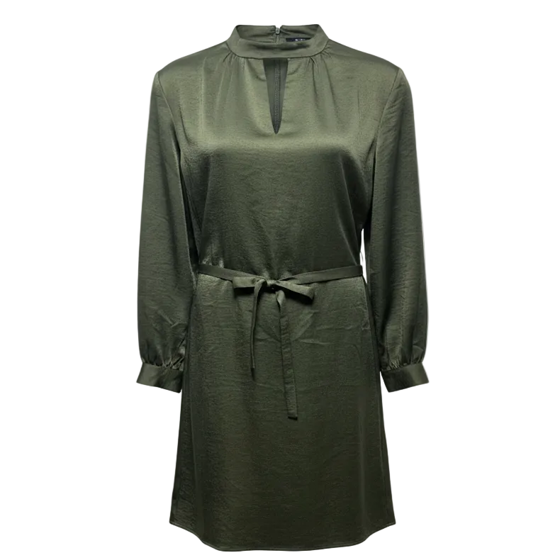 Belted Tunic Mini Dress By Ronen Chen In Green, Size: 6