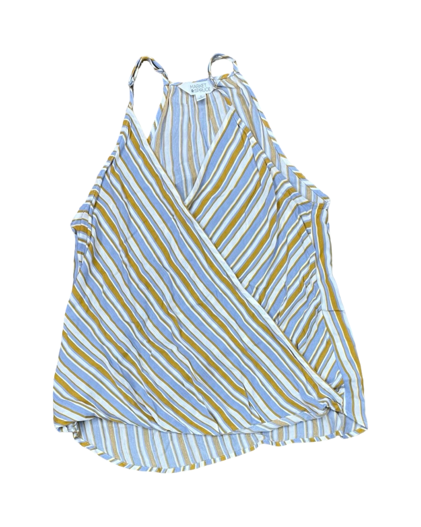 Top Sleeveless By Market & Spruce In Blue & Yellow, Size:M