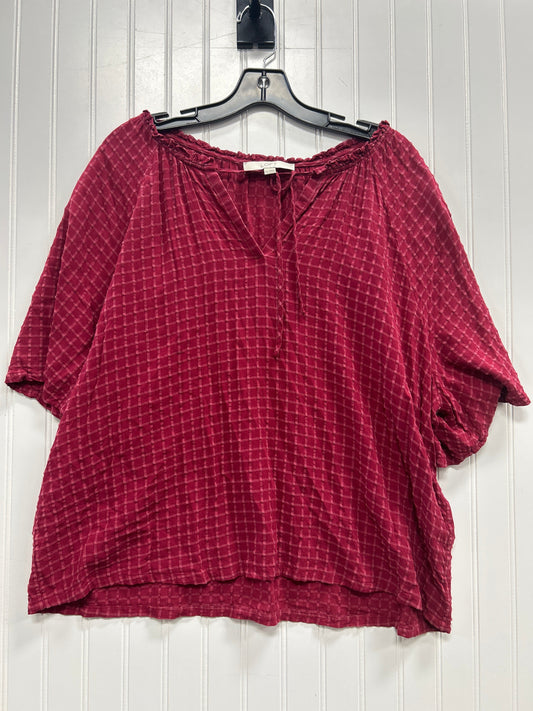 Top Ss By Loft In Red, Size:Xxl