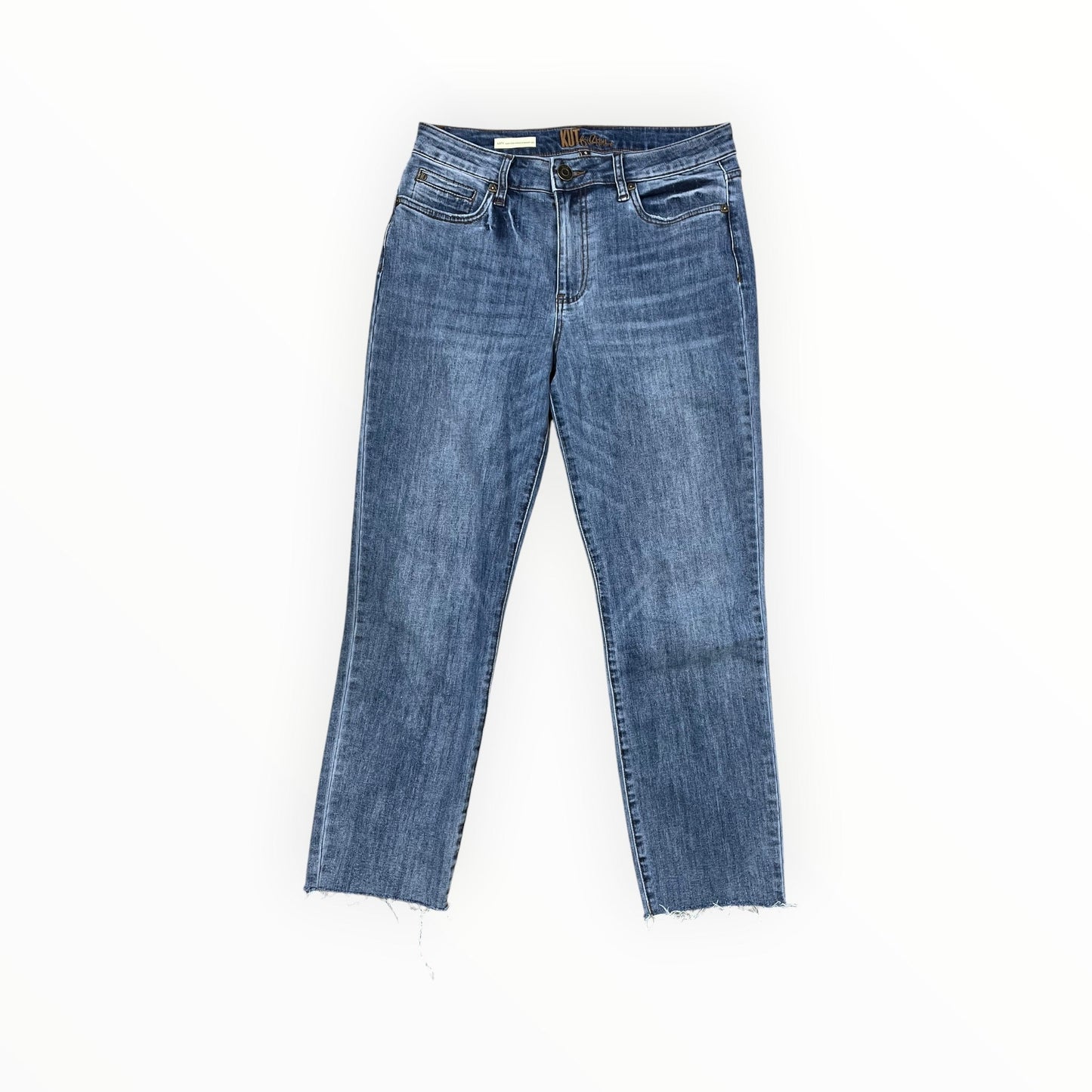 Jeans Straight By Kut In Blue Denim, Size:6