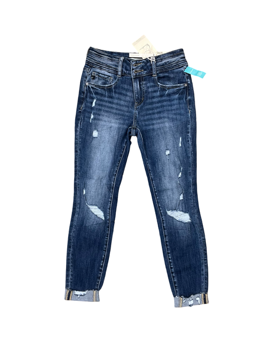 Jeans Skinny By Kancan In Blue Denim, Size:2