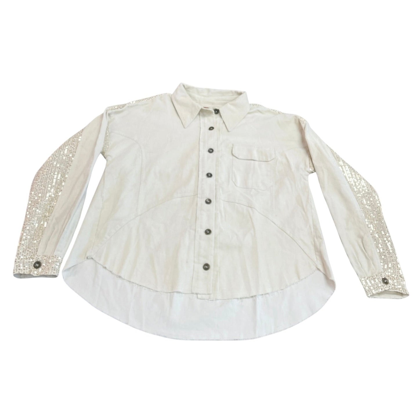 Jacket Shirt By Umgee In Cream, Size: M