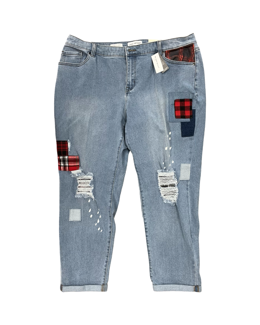 Jeans Boyfriend By Lane Bryant In Blue Denim, Size:18