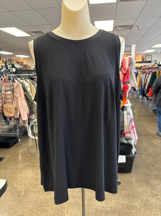 Top Sleeveless By Vince Camuto In Black, Size:1X