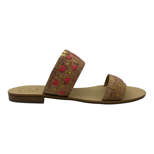 Sandals Flats By Jack Rogers In Brown & Pink, Size:8
