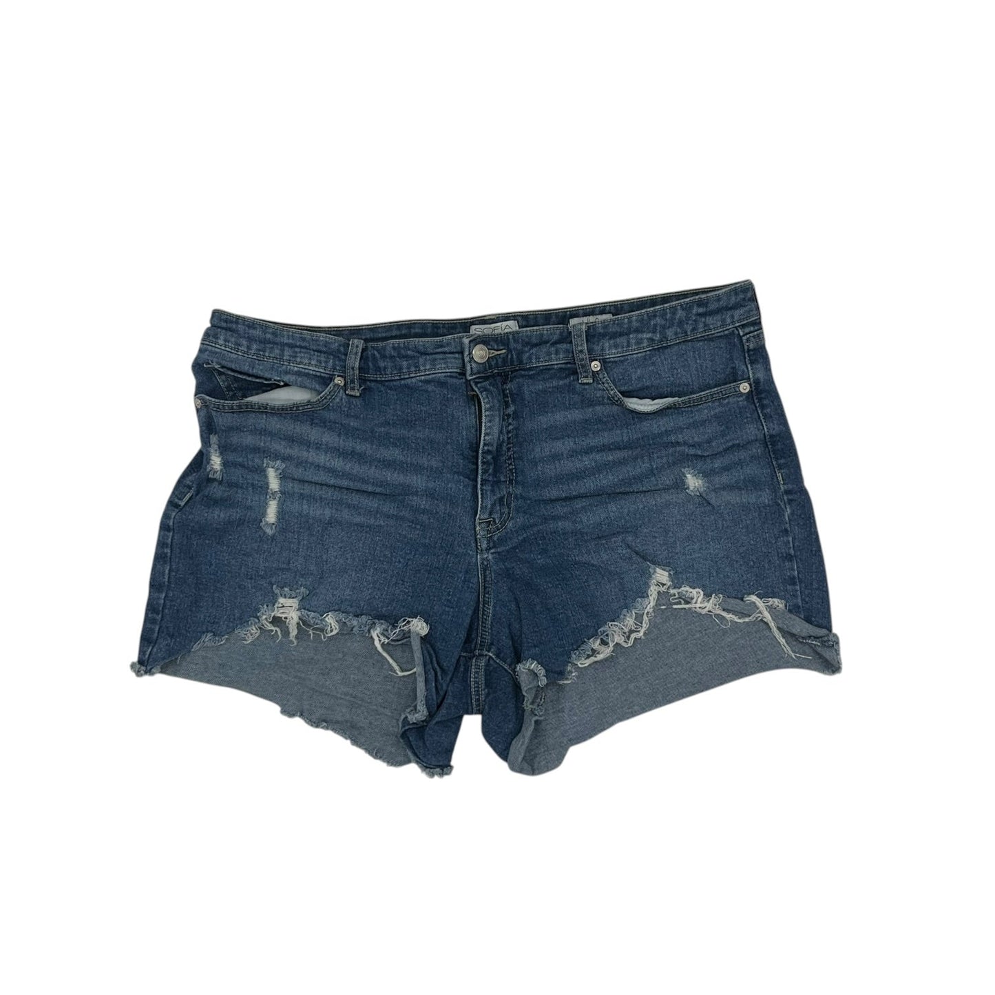 Shorts By Sofia By Sofia Vergara In Blue Denim, Size:18