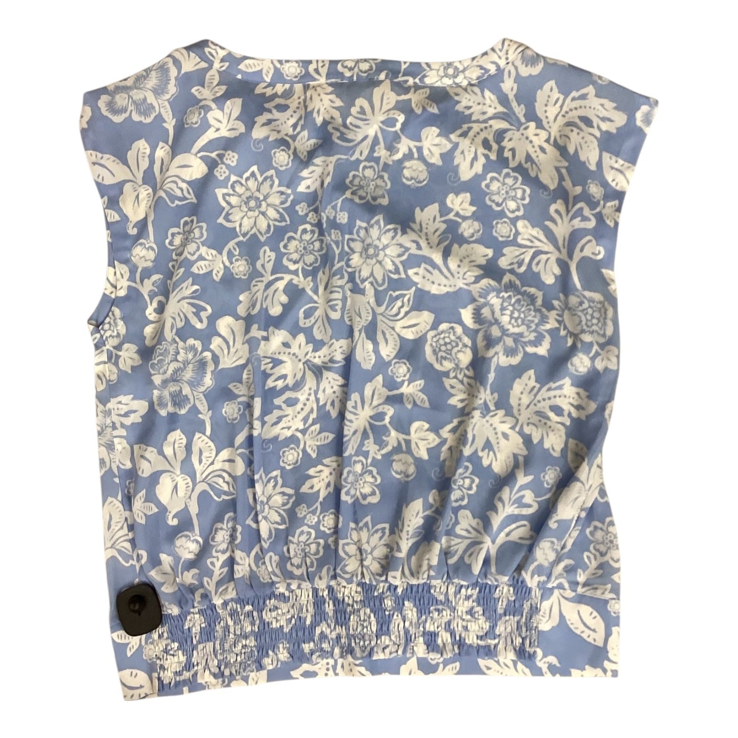 Top Sleeveless By Ann Taylor In Blue & White, Size:Xl