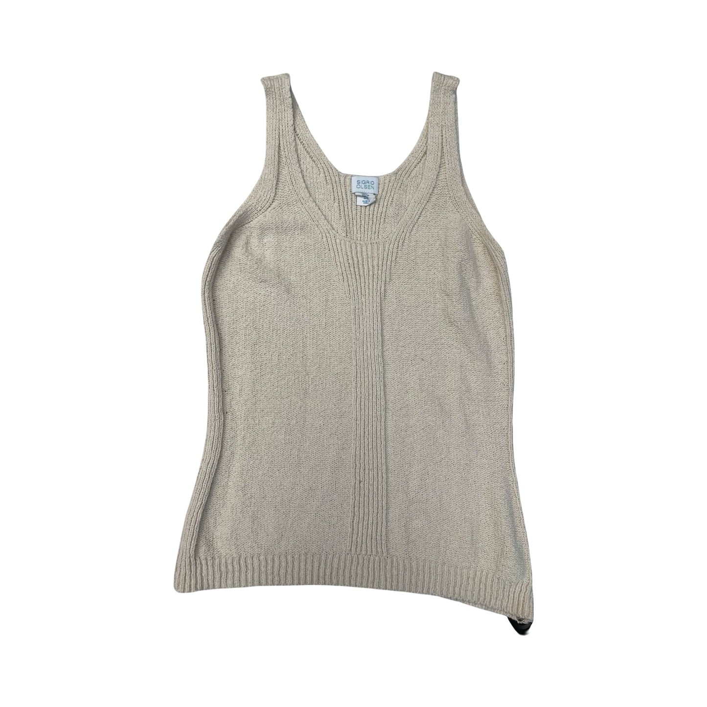 Top Sleeveless By Sigrid Olsen In Cream, Size:M
