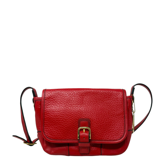 Hadley Luxe Grain Leather Field Crossbody Bag Designer By Coach, Size: Large