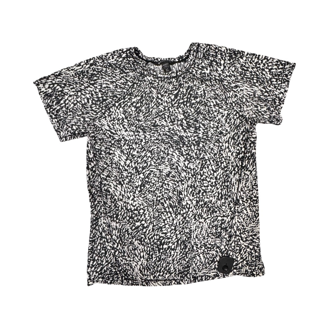 Athletic Top Ss By Athleta In Black & White, Size:S