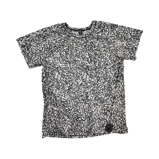 Athletic Top Ss By Athleta In Black & White, Size:S
