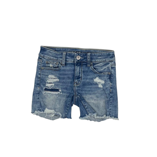 BLUE DENIM AMERICAN EAGLE SHORTS, Size 0