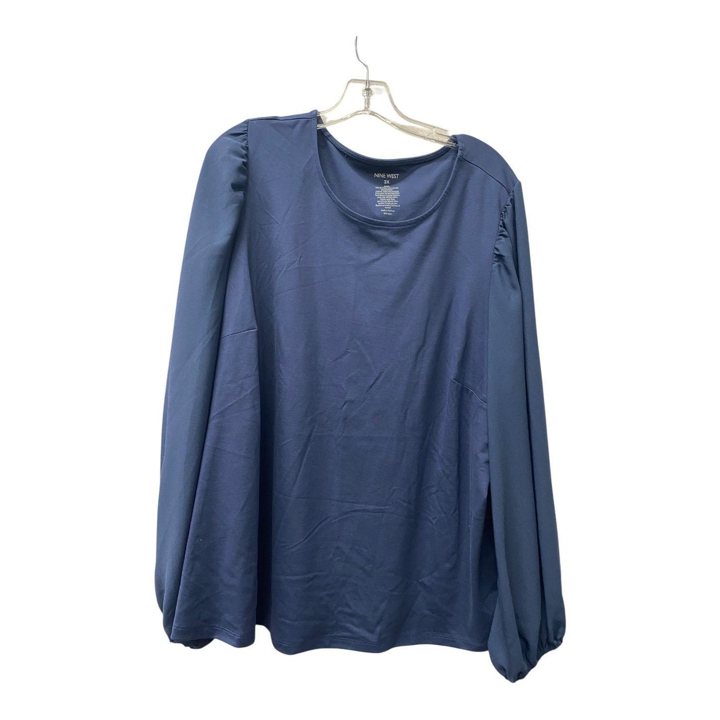 Top Ls By Nine West In Blue, Size:2X