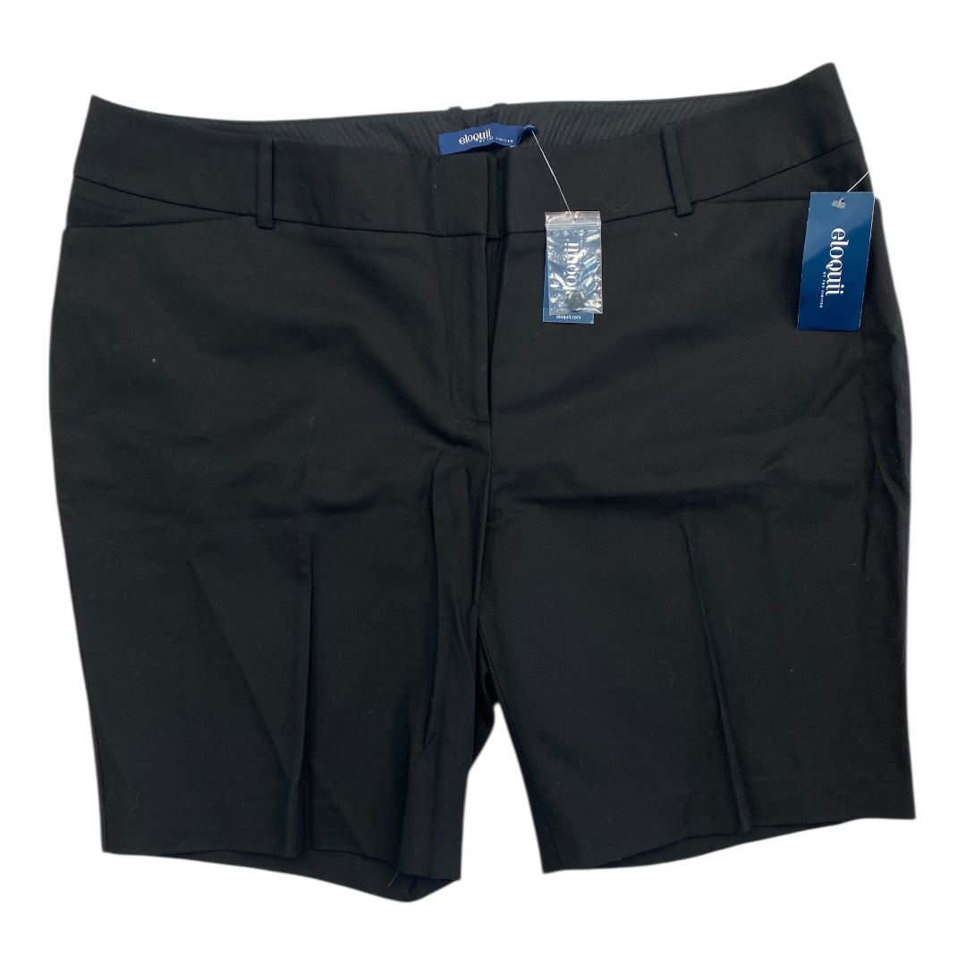 Shorts By Eloquii In Black, Size:22