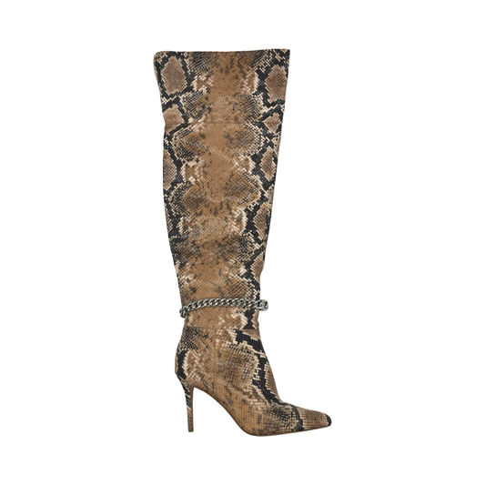 Boots Knee Heels By Jessica Simpson In Snakeskin Print, Size:7