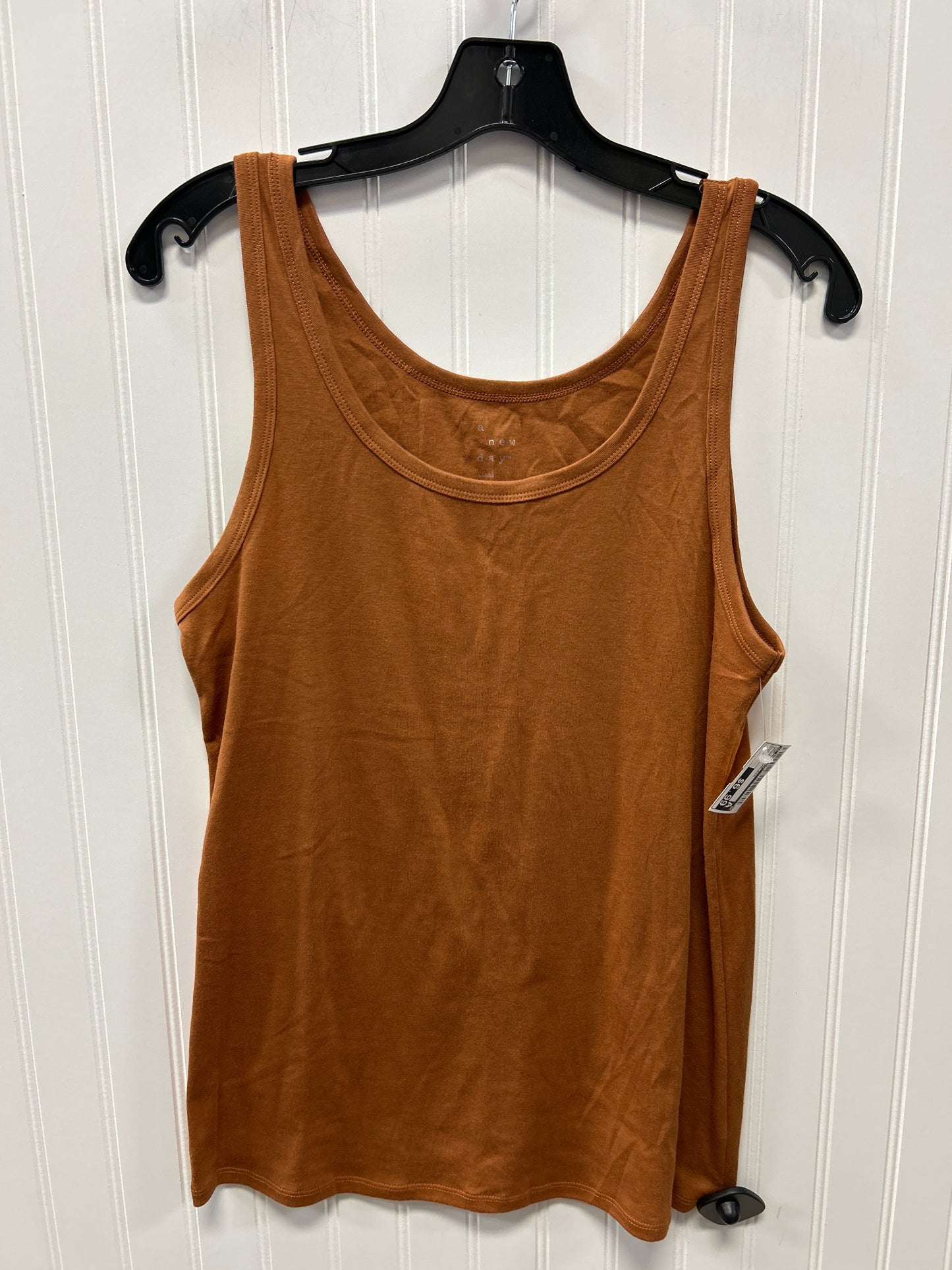 Top Sleeveless By A New Day In Brown, Size:L