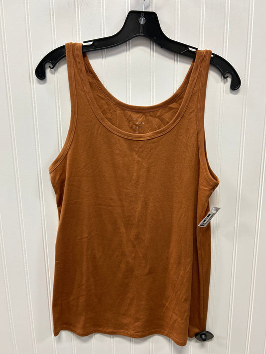 Top Sleeveless By A New Day In Brown, Size:L