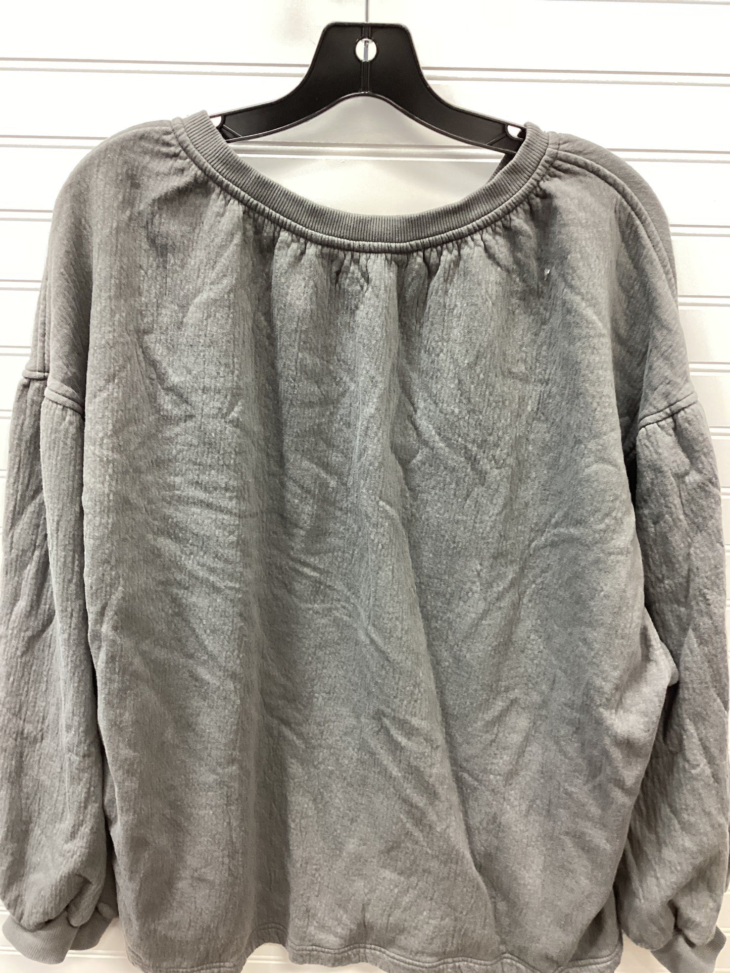 Blouse Ls By Aerie In Grey, Size:Xl