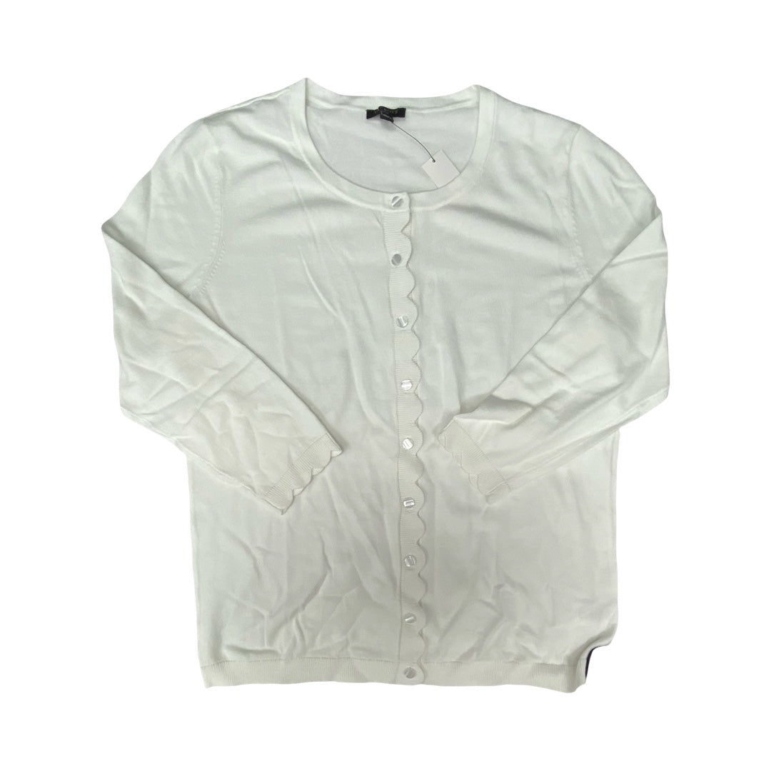 Cardigan By Talbots In White, Size:Mp