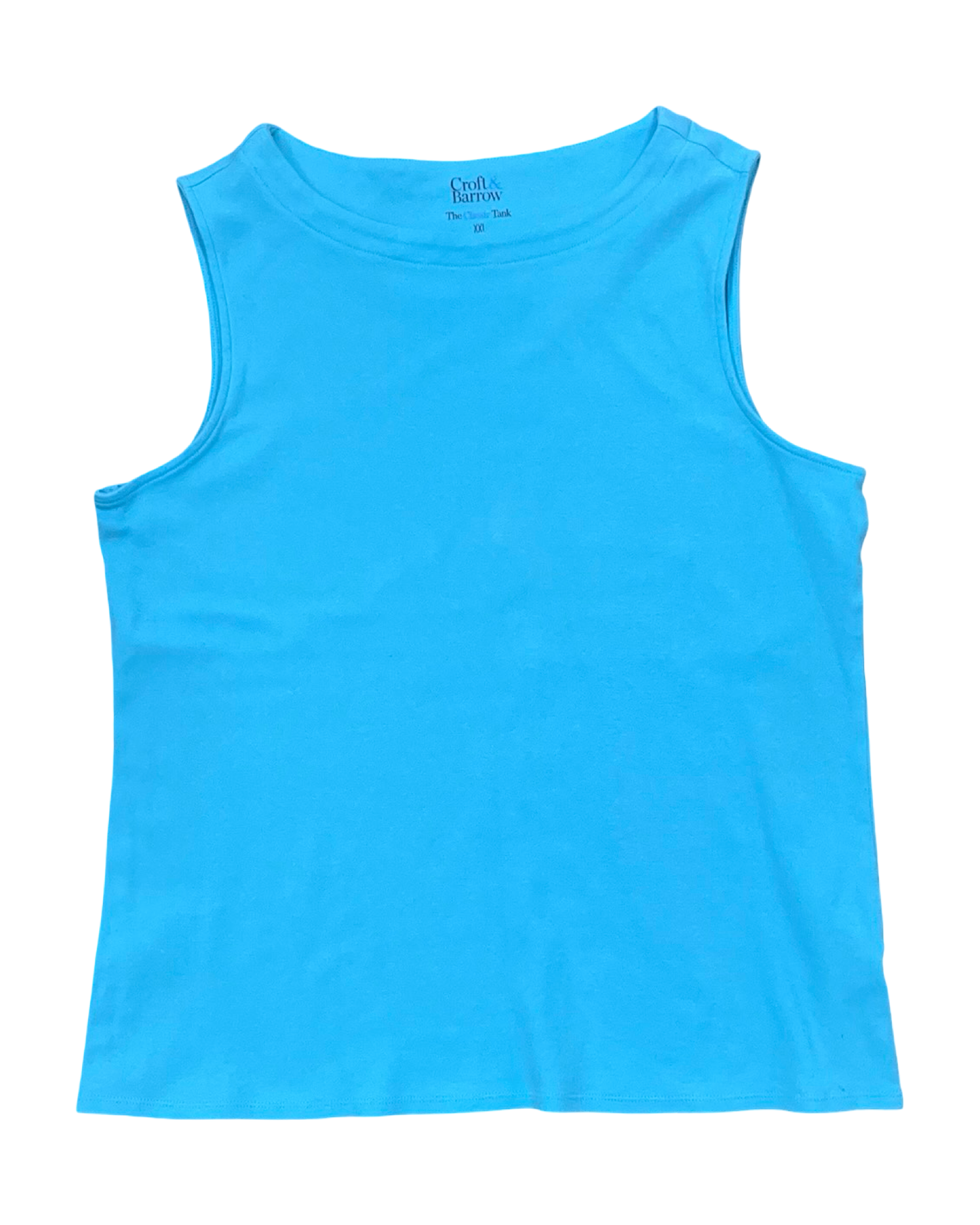 Top Sleeveless Basic By Croft And Barrow In Teal, Size:1X